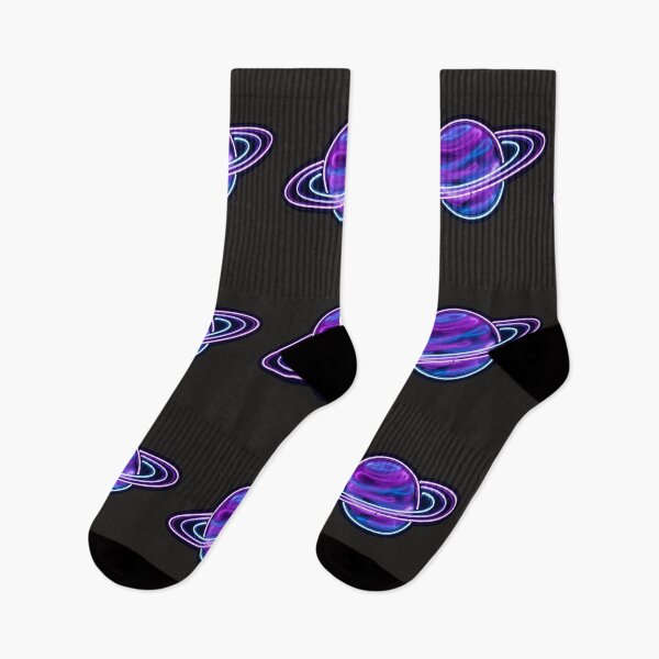 Item preview, Purple Neon Saturn Planet designed and sold by HoruxDesign.