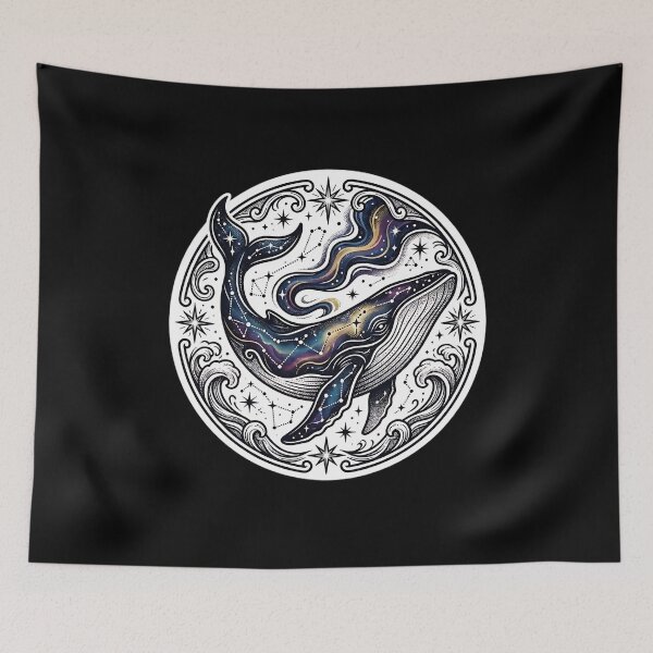 Item preview, Cosmic Space Whale Illustration designed and sold by HoruxDesign.