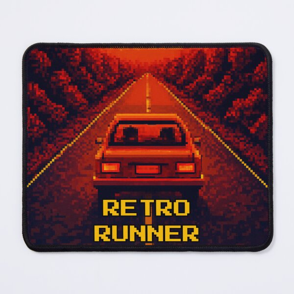 Item preview, Retro Runner Pixel Art Car Sunset designed and sold by HUBKOJ.
