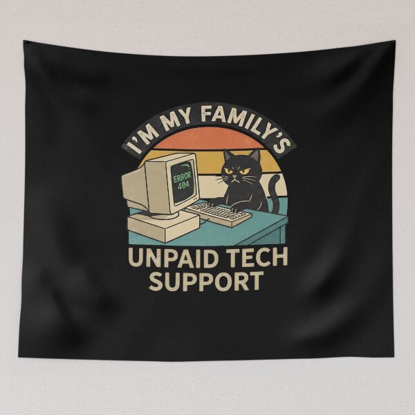 Item preview, I'm My Family's Unpaid Tech Support Grumpy Cat Humor designed and sold by SofenArt.