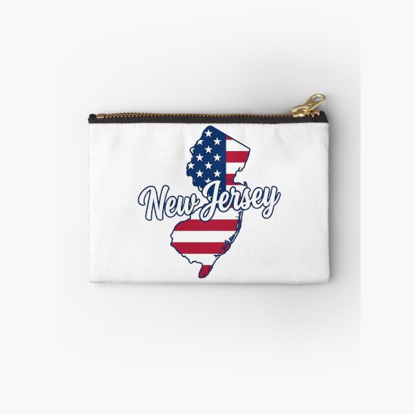 Item preview, New Jersey State American Flag Outline – Patriotic Pride Script designed and sold by Paper Drip.