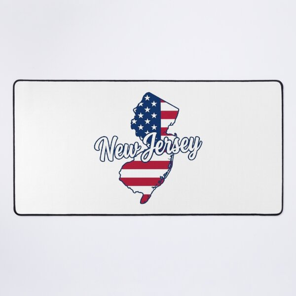 Item preview, New Jersey State American Flag Outline – Patriotic Pride Script designed and sold by Paper Drip.