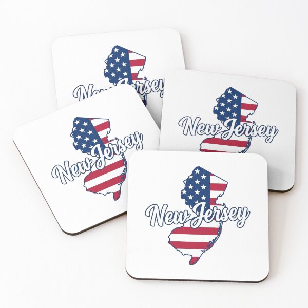 Item preview, New Jersey State American Flag Outline – Patriotic Pride Script designed and sold by Paper Drip.