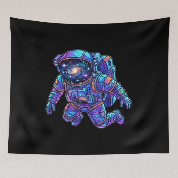 Item preview, Galaxy Neon Astronaut  designed and sold by HoruxDesign.