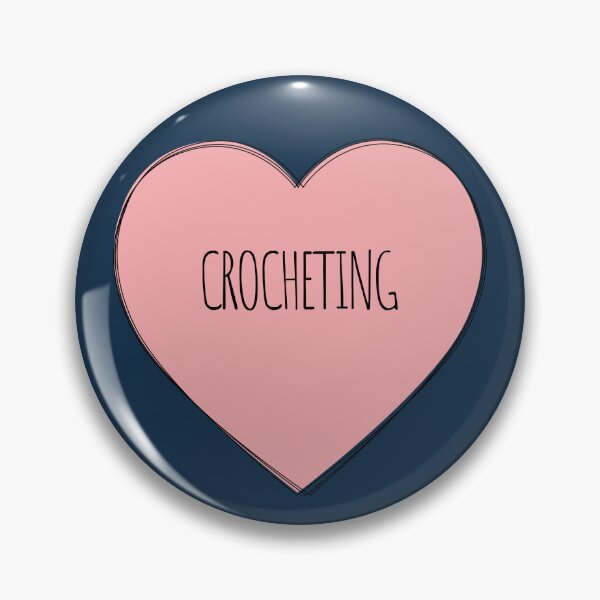 Item preview, I Love Crocheting Pink Heart designed and sold by MaryAller.