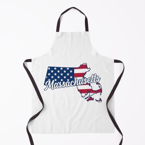 Item preview, Massachusetts State American Flag Outline – Patriotic Pride Script designed and sold by Paper Drip.