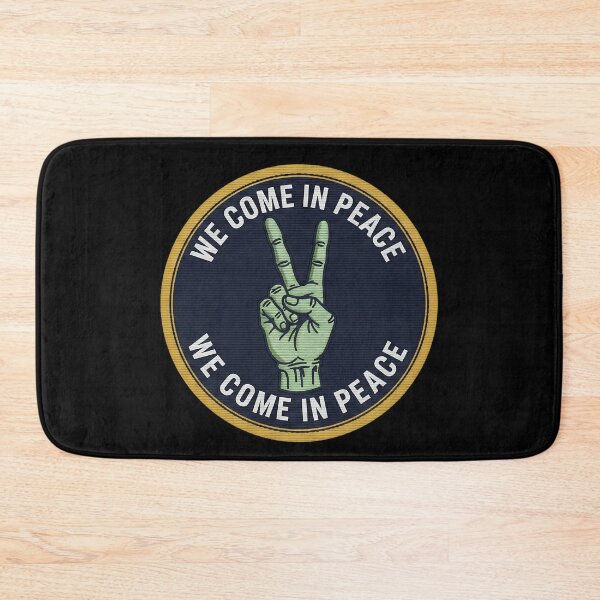 Item preview, We Come in Peace Alien Badge designed and sold by HoruxDesign.