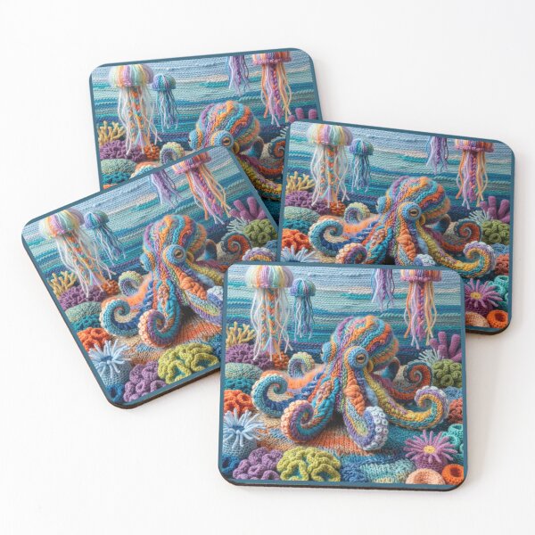 Item preview, Yarn Octopus in a Yarn Coral Garden designed and sold by Tridentulus.
