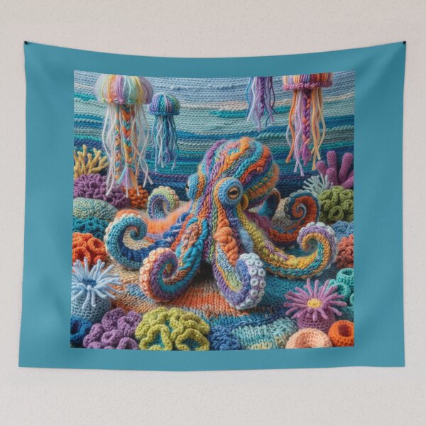 Item preview, Yarn Octopus in a Yarn Coral Garden designed and sold by Tridentulus.