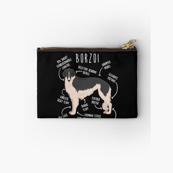 Item preview, Black and White Borzoi Dog Anatomy designed and sold by Clara Hollins.