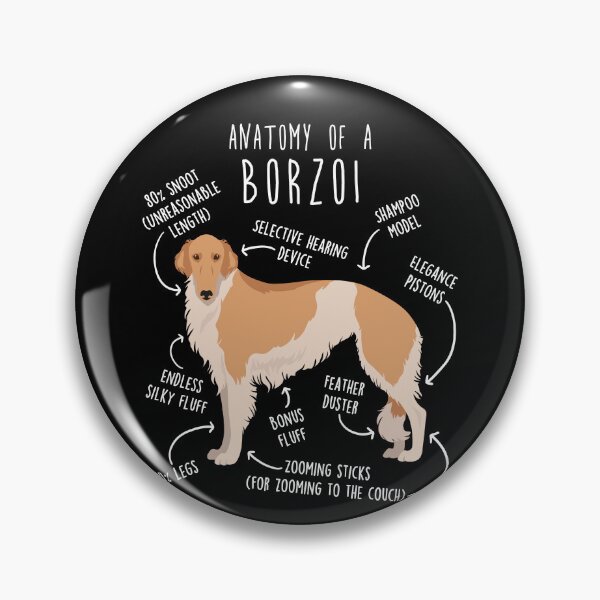Item preview, Gold and White Borzoi Dog Anatomy designed and sold by Clara Hollins.