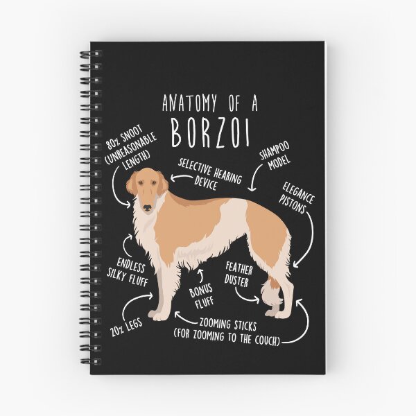 Item preview, Gold and White Borzoi Dog Anatomy designed and sold by Clara Hollins.