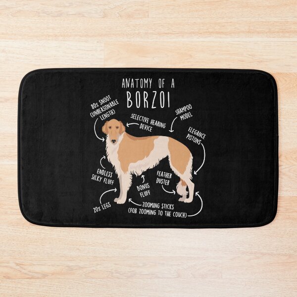 Item preview, Gold and White Borzoi Dog Anatomy designed and sold by Clara Hollins.