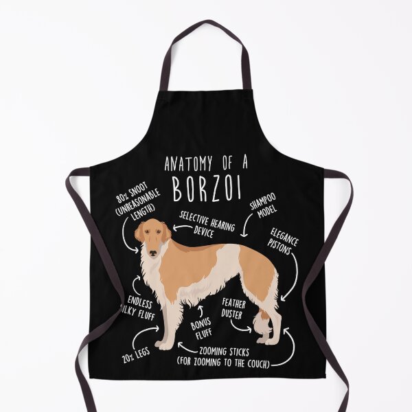 Item preview, Gold and White Borzoi Dog Anatomy designed and sold by Clara Hollins.