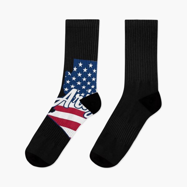 Item preview, Arizona State American Flag Outline – Patriotic Pride Script designed and sold by Paper Drip.