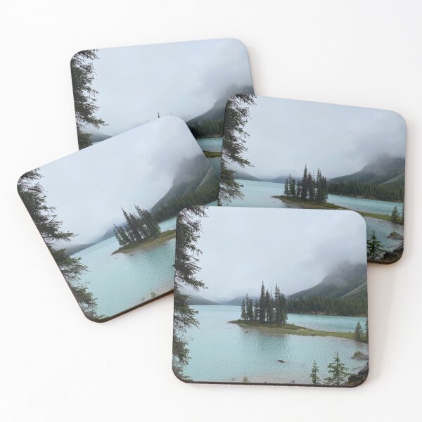 Item preview, Spirit Island on the blue waters of Maligne lake designed and sold by LittleShopByPam.