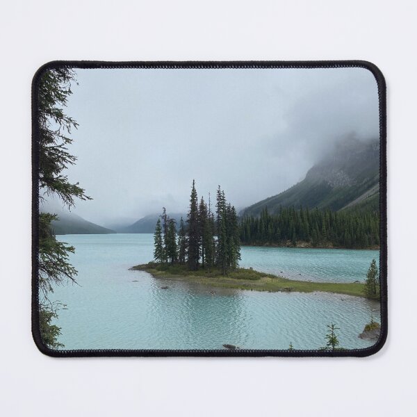 Item preview, Spirit Island on the blue waters of Maligne lake designed and sold by LittleShopByPam.