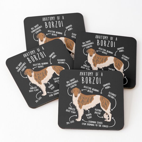 Item preview, Brindle and White Borzoi Dog Anatomy designed and sold by Clara Hollins.
