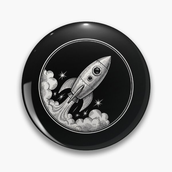 Item preview, NASA Retro Vintage Rocket Moon designed and sold by HoruxDesign.