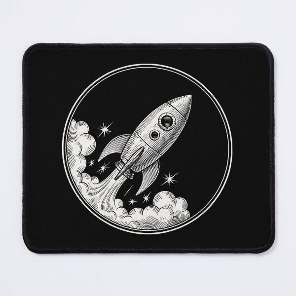 Item preview, NASA Retro Vintage Rocket Moon designed and sold by HoruxDesign.