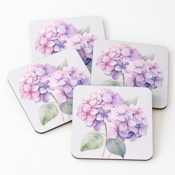 Item preview, Two Pastel Purple Hydrangeas  designed and sold by Violet Peonies.