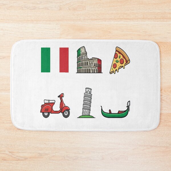 Item preview, Italy Travel Symbols Set Colosseum Pizza Scooter Pisa Gondola designed and sold by sky11PP.