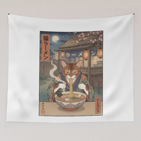 Item preview, Japanese Abyssinian Cat Ramen designed and sold by k3rstman1.