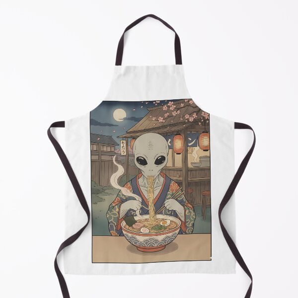 Item preview, Alien Eating Ramen Japanese Street Night designed and sold by k3rstman1.