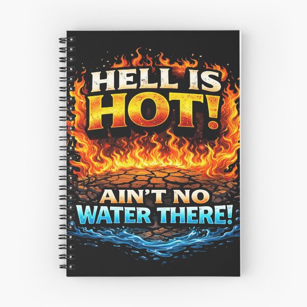 Item preview, Hell Is Hot! Ain’t No Water There – Bold Christian Warning Design designed and sold by WEPRAYZE.