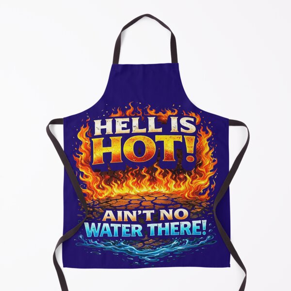Item preview, Hell Is Hot! Ain’t No Water There – Bold Christian Warning Design designed and sold by WEPRAYZE.