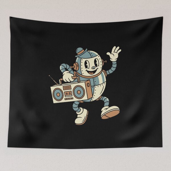 Item preview, Retro Dancing Robot Cartoon designed and sold by HoruxDesign.
