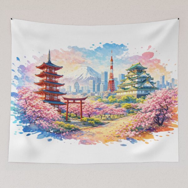 Item preview, Colorful Japan cityscape designed and sold by juthamas8426.