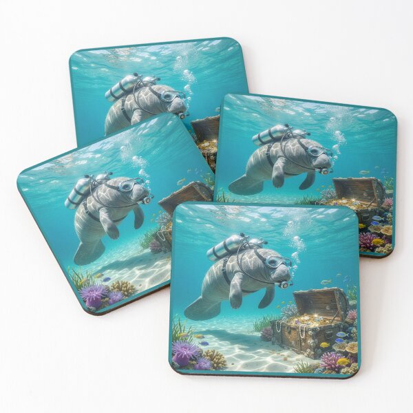 Item preview, Manatee Finds Blackbeard's Treasure designed and sold by Tridentulus.