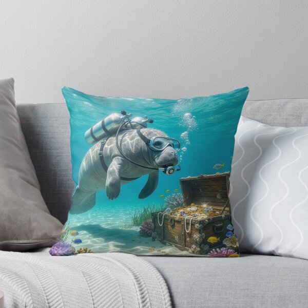 Item preview, Manatee Finds Blackbeard's Treasure designed and sold by Tridentulus.