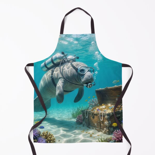 Item preview, Manatee Finds Blackbeard's Treasure designed and sold by Tridentulus.