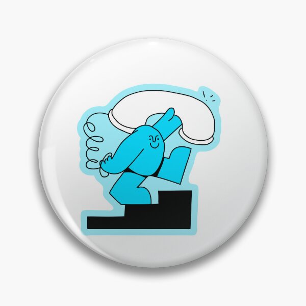 Item preview, Blue Cartoon Phone Guy designed and sold by WokeBespoke.