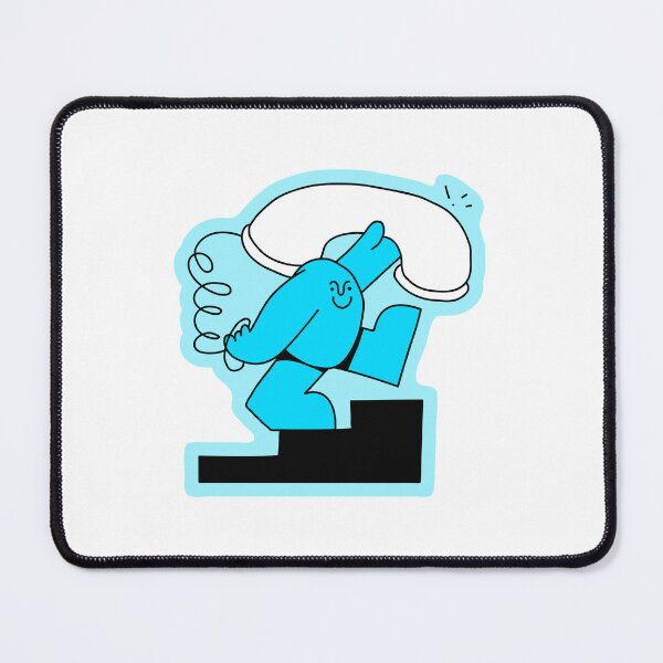 Item preview, Blue Cartoon Phone Guy designed and sold by WokeBespoke.