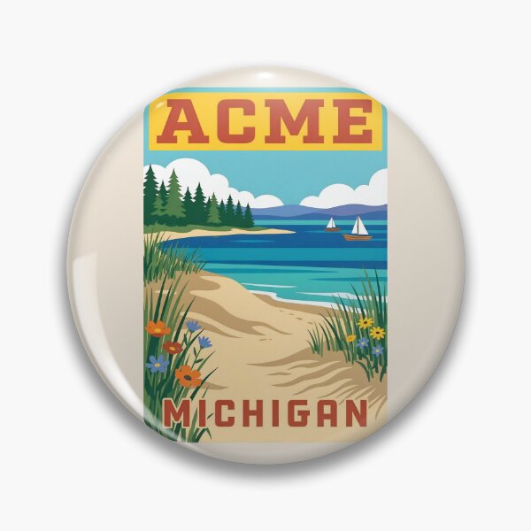 Item preview, Acme Michigan - Vintage Traverse Bay Design designed and sold by TheOldMittenIllustrated.