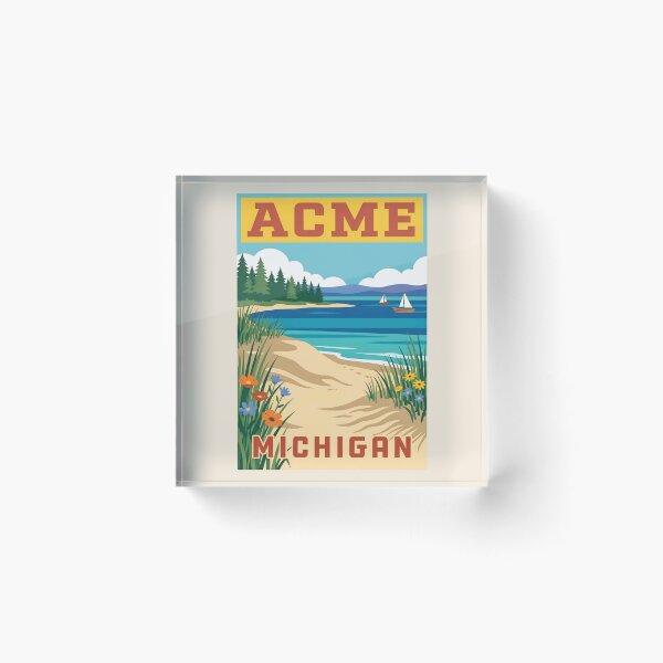 Item preview, Acme Michigan - Vintage Traverse Bay Design designed and sold by TheOldMittenIllustrated.