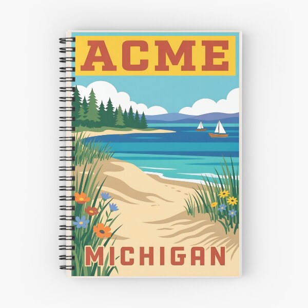 Item preview, Acme Michigan - Vintage Traverse Bay Design designed and sold by TheOldMittenIllustrated.