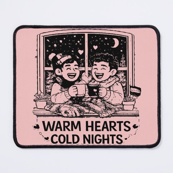 Item preview, Warm Hearts, Cold Nights – Bold Black Ink Line Art (Pride Accent) designed and sold by Elando1212.