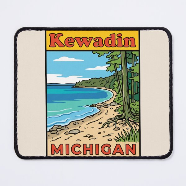 Item preview, Kewadin Michigan - Vintage Traverse Bay Design designed and sold by TheOldMittenIllustrated.
