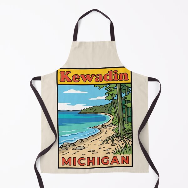 Item preview, Kewadin Michigan - Vintage Traverse Bay Design designed and sold by TheOldMittenIllustrated.