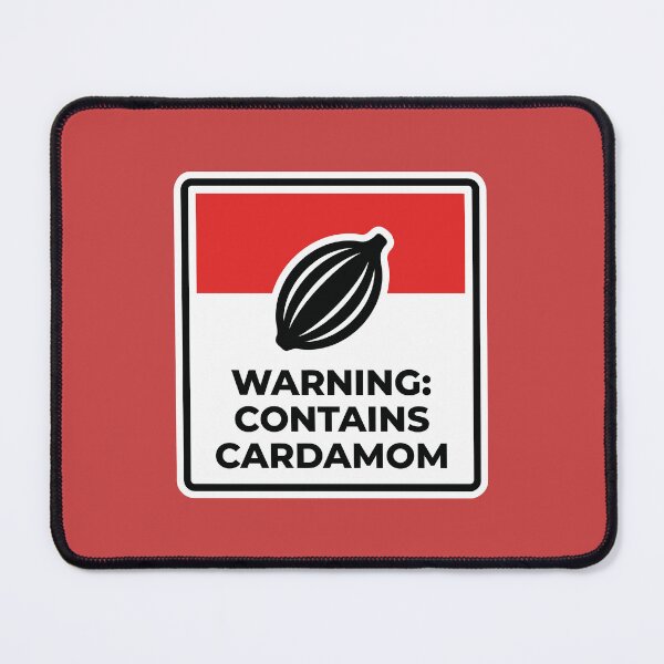 Item preview, Warning Contains Cardamom - Funny Arab Foodie Sticker designed and sold by minki-graphics.