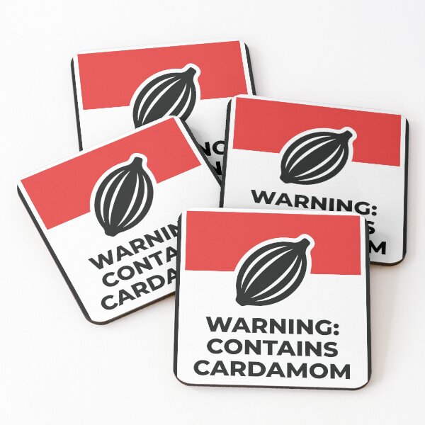 Item preview, Warning Contains Cardamom - Funny Arab Foodie Sticker designed and sold by minki-graphics.