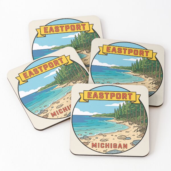 Item preview, Eastport Michigan - Vintage Traverse Bay Design designed and sold by TheOldMittenIllustrated.