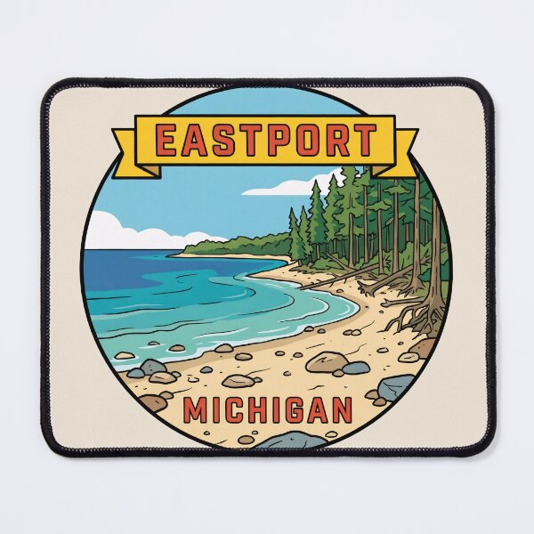 Item preview, Eastport Michigan - Vintage Traverse Bay Design designed and sold by TheOldMittenIllustrated.