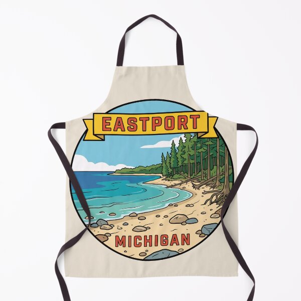 Item preview, Eastport Michigan - Vintage Traverse Bay Design designed and sold by TheOldMittenIllustrated.