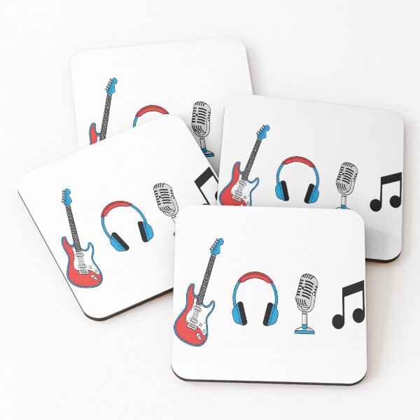Item preview, Music Icon Set Electric Guitar Headphones Microphone Note designed and sold by sky11PP.