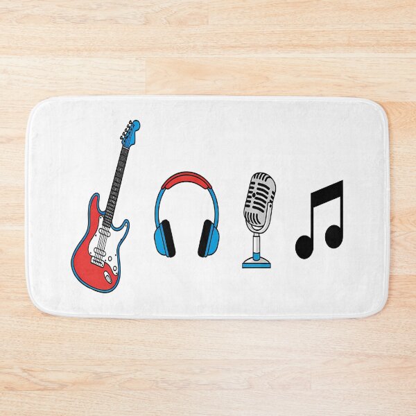 Item preview, Music Icon Set Electric Guitar Headphones Microphone Note designed and sold by sky11PP.